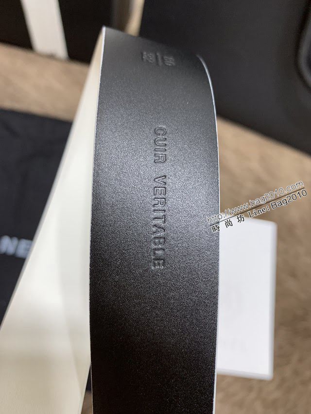 Chanel女士皮帶 香奈兒小香鑽圈雙面用小牛皮腰帶  jjp1175